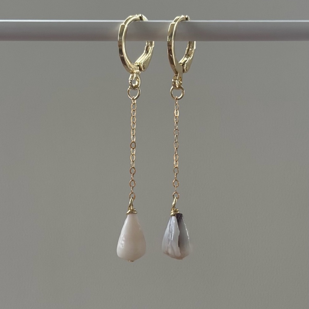Cone Shell Drop Earrings